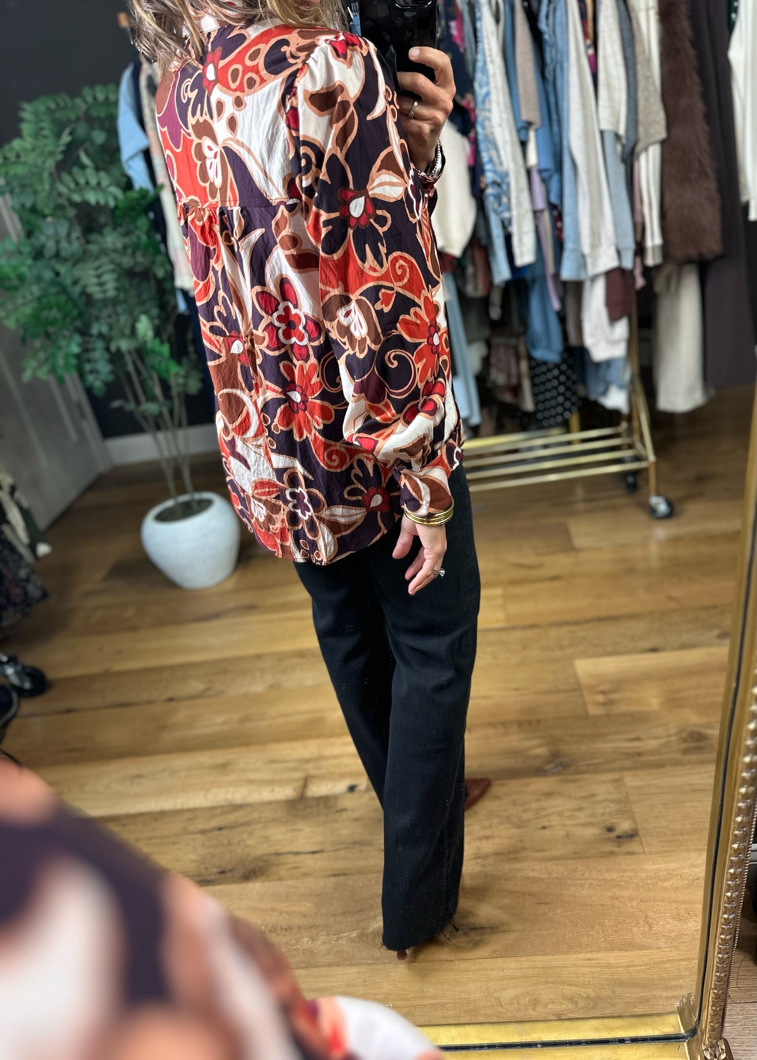 Begging You Patterned Top-Long Sleeves-Fate-Anna Kaytes Boutique, Women's Fashion Boutique in Grinnell, Iowa