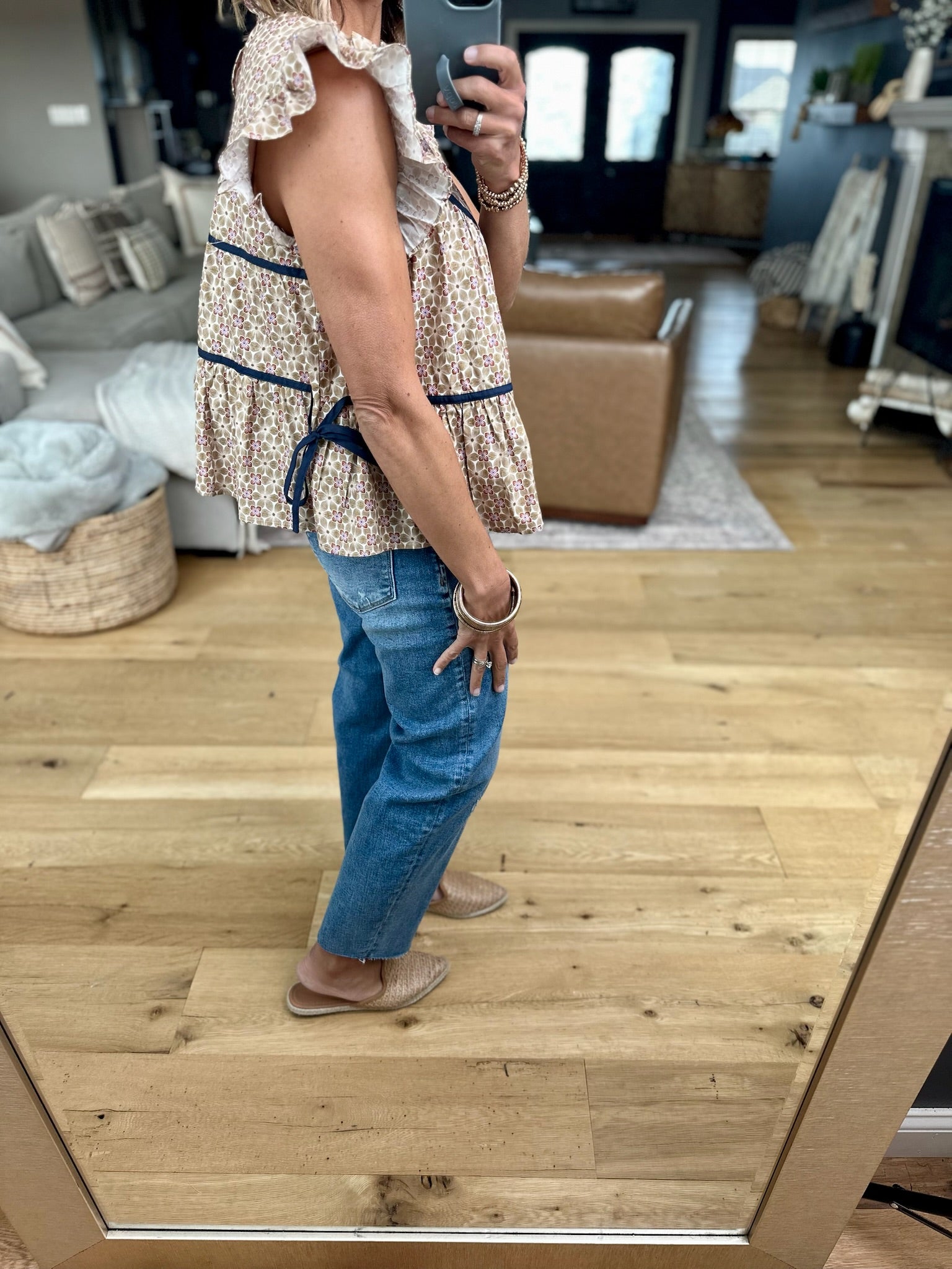 In Higher Hopes Patterned Top-Eesome-Anna Kaytes Boutique, Women's Fashion Boutique in Grinnell, Iowa