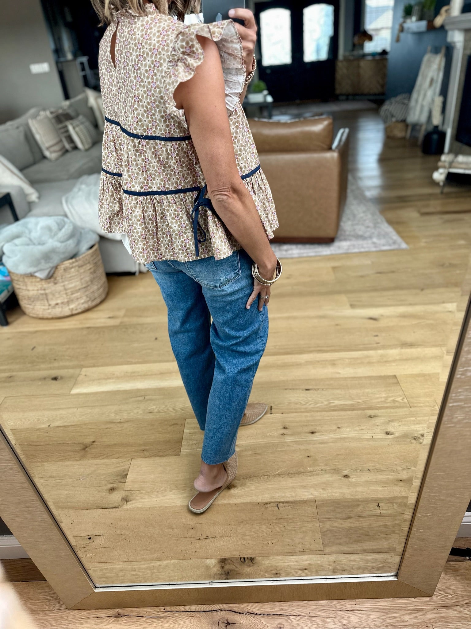 In Higher Hopes Patterned Top-Eesome-Anna Kaytes Boutique, Women's Fashion Boutique in Grinnell, Iowa