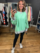 Real Dreams Contrasting Crew-Sweaters-Very J-Anna Kaytes Boutique, Women's Fashion Boutique in Grinnell, Iowa