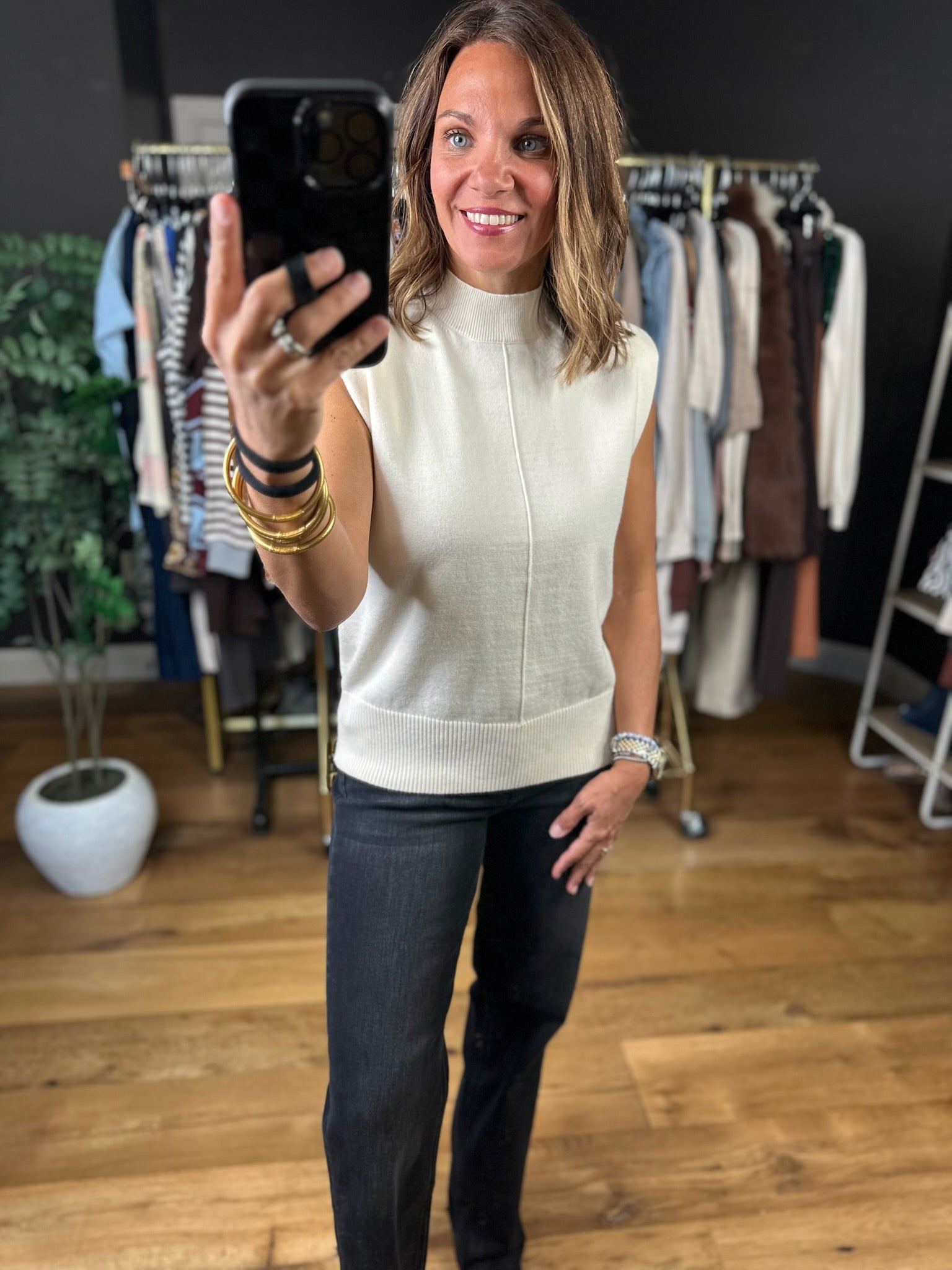 Bring To The Table Mock-Neck Knit-Sweaters-Skies Are Blue-Anna Kaytes Boutique, Women's Fashion Boutique in Grinnell, Iowa