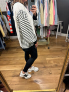 Real Dreams Contrasting Crew-Sweaters-Very J-Anna Kaytes Boutique, Women's Fashion Boutique in Grinnell, Iowa