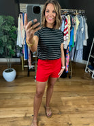 The Asher Striped Tee-Short Sleeves-Thread & Supply-Anna Kaytes Boutique, Women's Fashion Boutique in Grinnell, Iowa