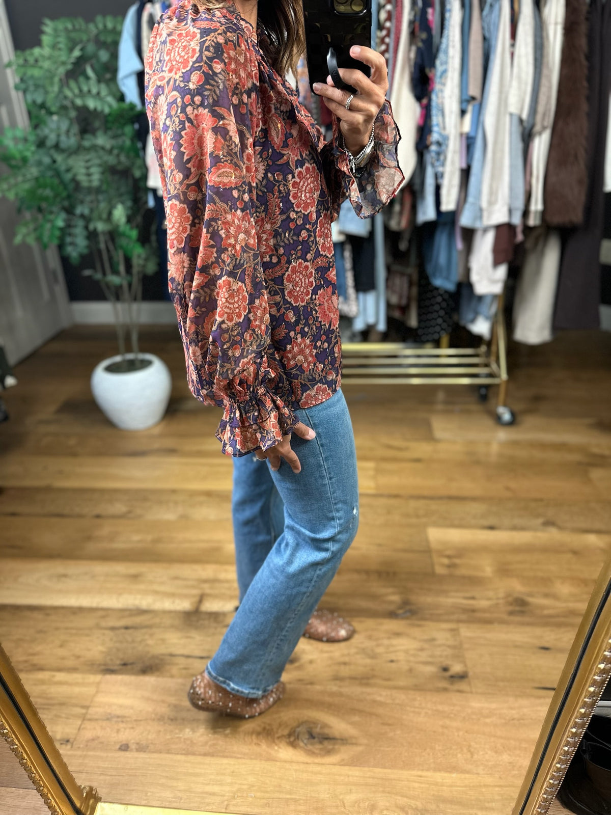 Wander Away Floral Long Sleeve Top-Long Sleeves-Fate-Anna Kaytes Boutique, Women's Fashion Boutique in Grinnell, Iowa