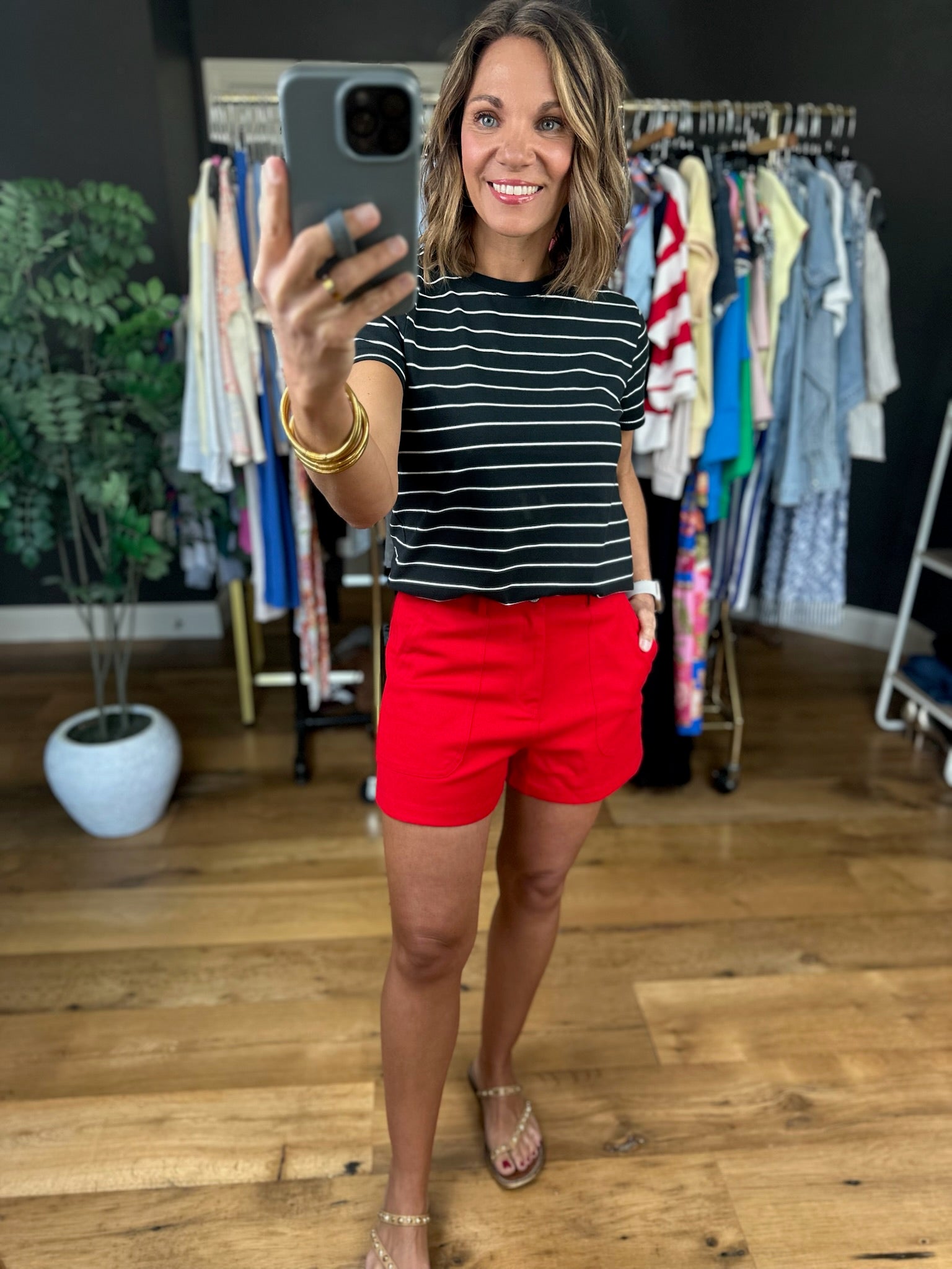 The Asher Striped Tee-Short Sleeves-Thread & Supply-Anna Kaytes Boutique, Women's Fashion Boutique in Grinnell, Iowa