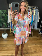On My Side Patchwork Dress-Dresses-ee:some-Anna Kaytes Boutique, Women's Fashion Boutique in Grinnell, Iowa