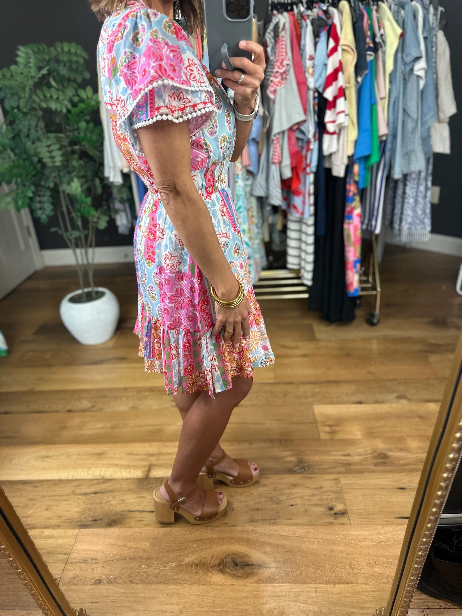 On My Side Patchwork Dress-Dresses-ee:some-Anna Kaytes Boutique, Women's Fashion Boutique in Grinnell, Iowa