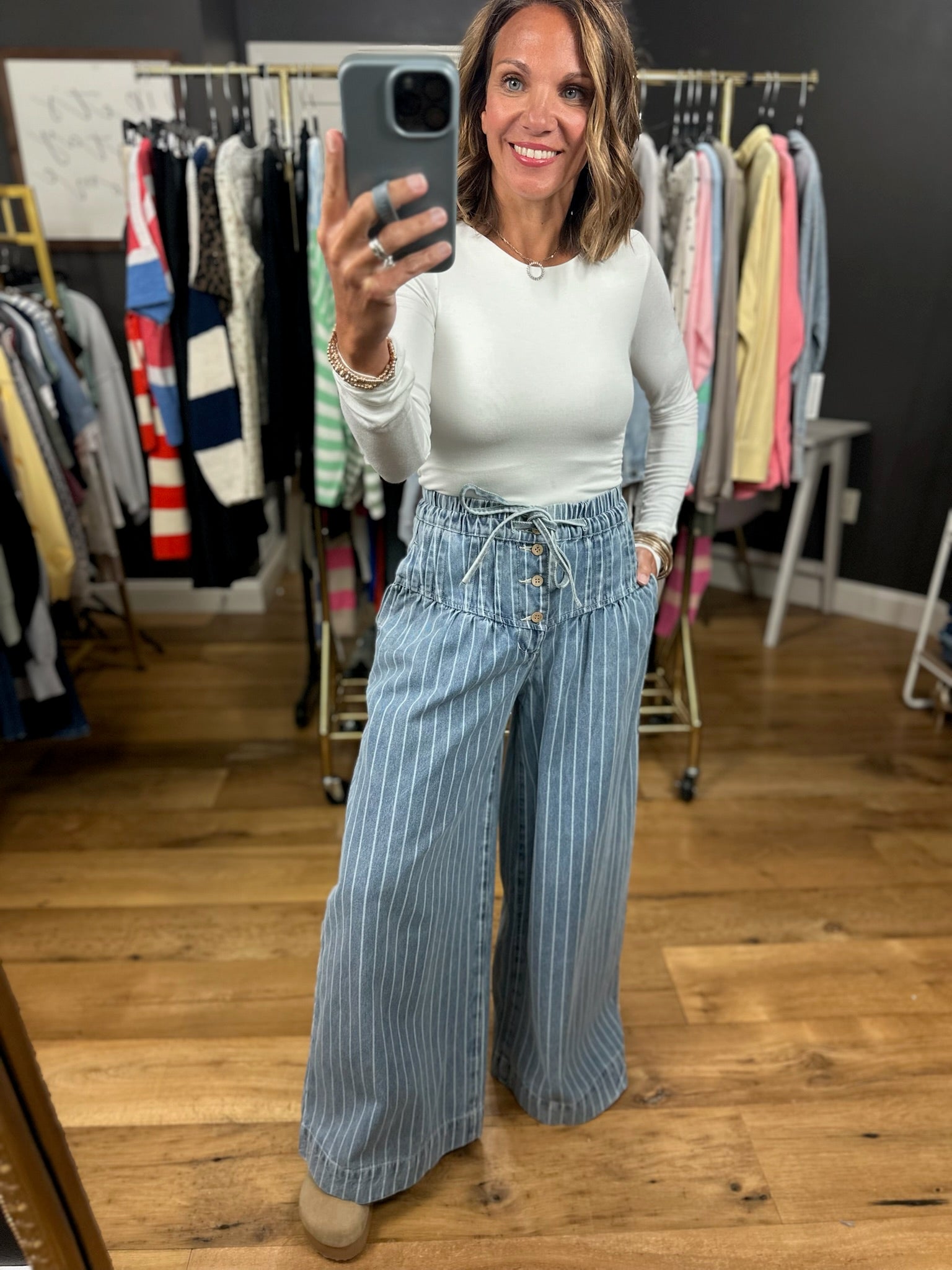 The Maya Wide-Leg Pant-Jeans-Anniewear-Anna Kaytes Boutique, Women's Fashion Boutique in Grinnell, Iowa