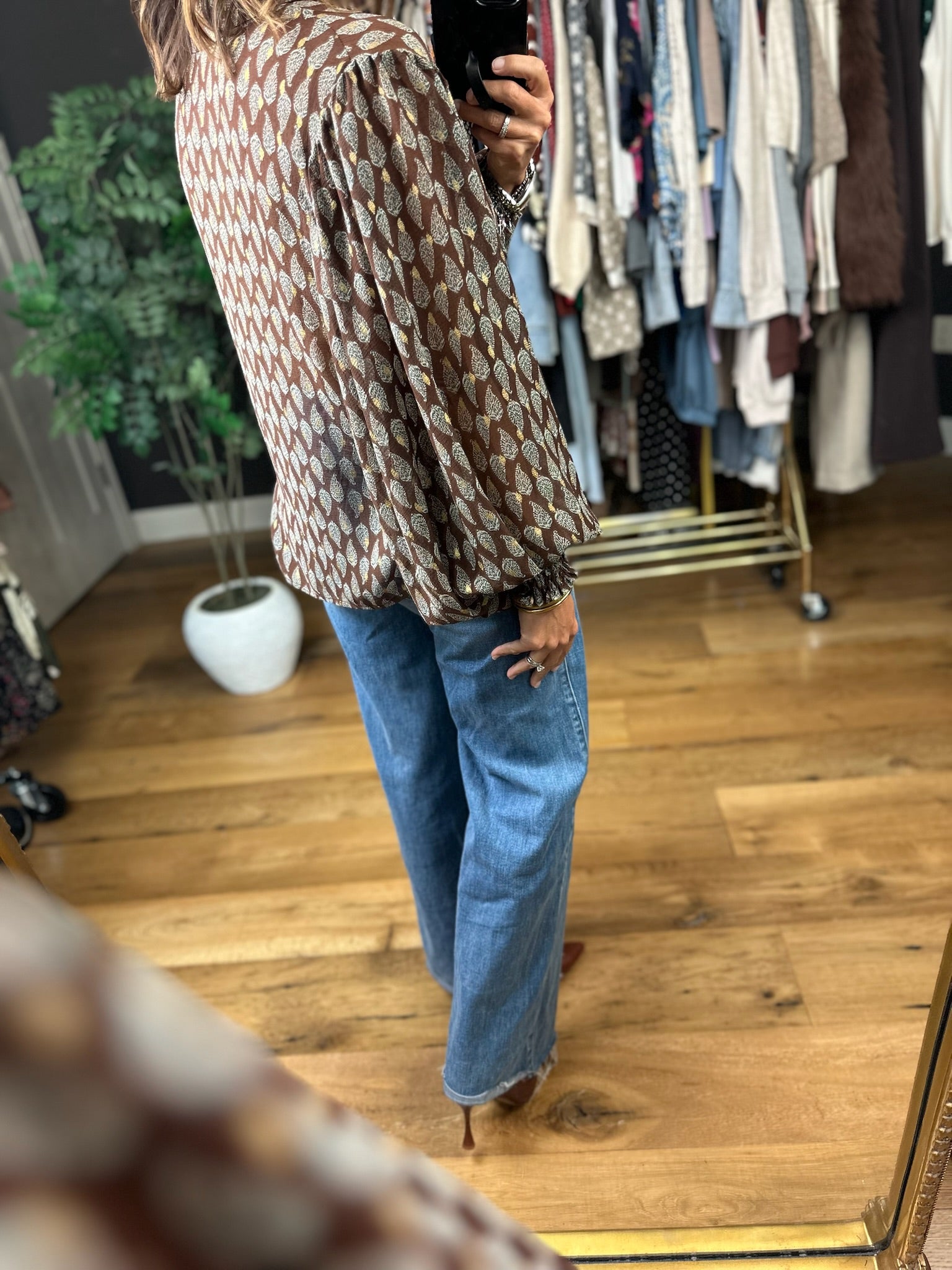 No Further Questions Button-Down Top-Long Sleeves-ee:some-Anna Kaytes Boutique, Women's Fashion Boutique in Grinnell, Iowa