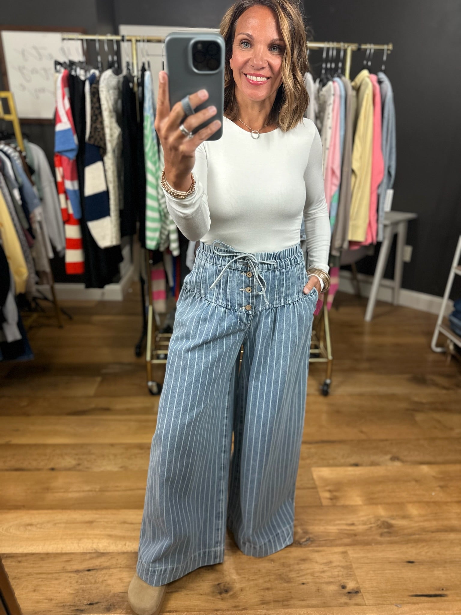 The Maya Wide-Leg Pant-Jeans-Anniewear-Anna Kaytes Boutique, Women's Fashion Boutique in Grinnell, Iowa
