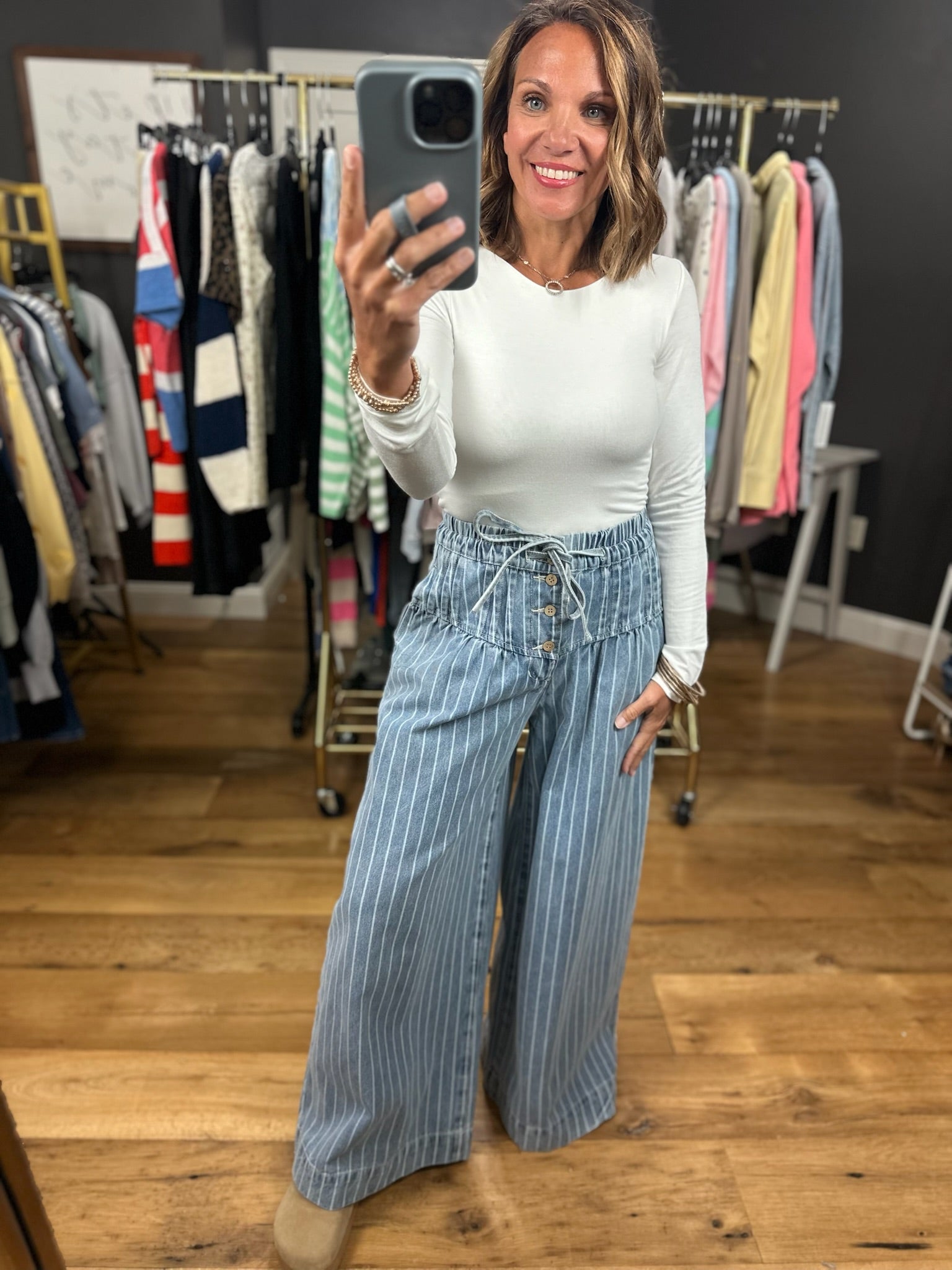 The Maya Wide-Leg Pant-Jeans-Anniewear-Anna Kaytes Boutique, Women's Fashion Boutique in Grinnell, Iowa