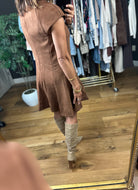 Best Kept Secret Faux-Suede Dress-Dresses-Fate-Anna Kaytes Boutique, Women's Fashion Boutique in Grinnell, Iowa