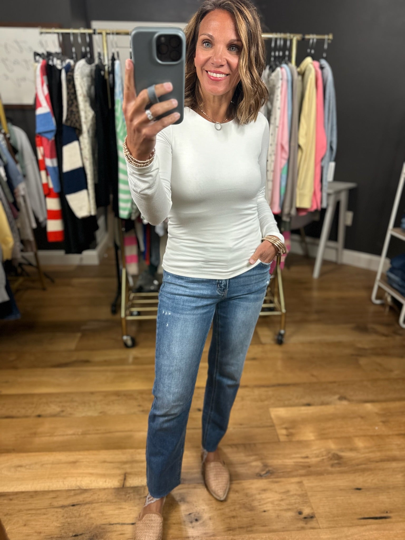 The Demi Double-Lined Long Sleeve Top-Long Sleeves-Wasabi & Mint-Anna Kaytes Boutique, Women's Fashion Boutique in Grinnell, Iowa