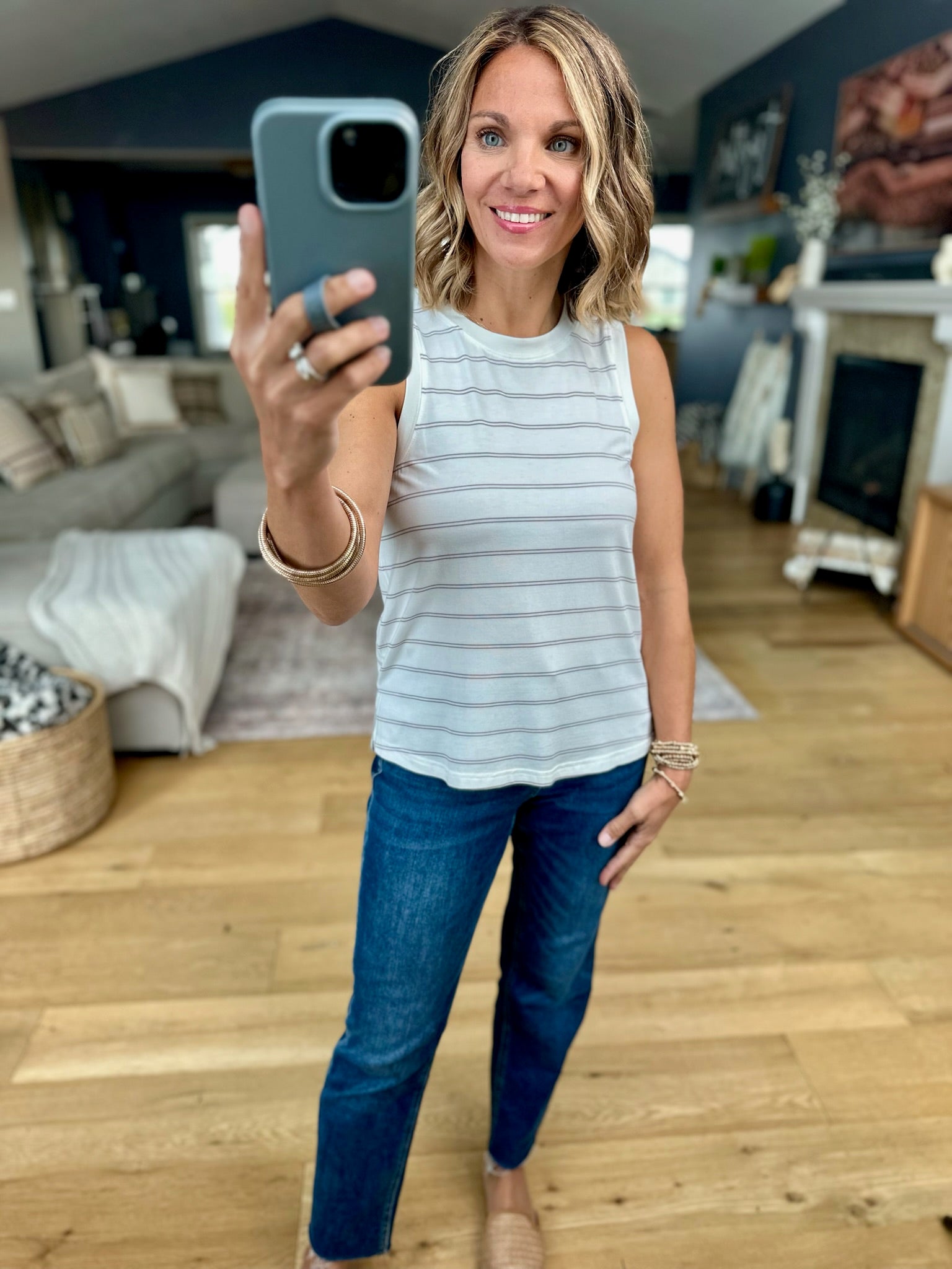 Loved & Layered Striped Tank-Thread & Supply-Anna Kaytes Boutique, Women's Fashion Boutique in Grinnell, Iowa