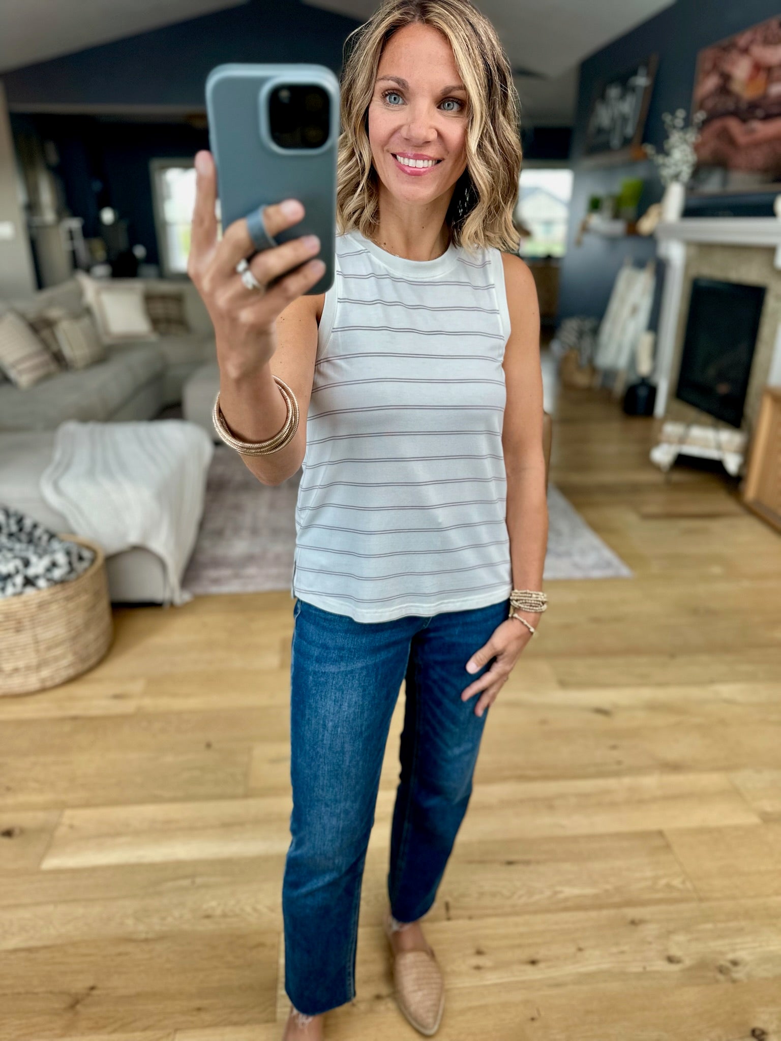 Loved & Layered Striped Tank-Thread & Supply-Anna Kaytes Boutique, Women's Fashion Boutique in Grinnell, Iowa