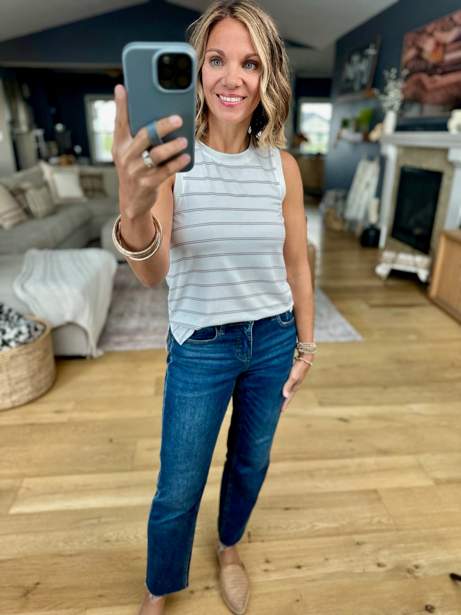 Loved & Layered Striped Tank-Thread & Supply-Anna Kaytes Boutique, Women's Fashion Boutique in Grinnell, Iowa