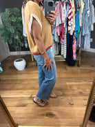 Make My Day Color Block Knit Top-Short Sleeves-Eesome-Anna Kaytes Boutique, Women's Fashion Boutique in Grinnell, Iowa
