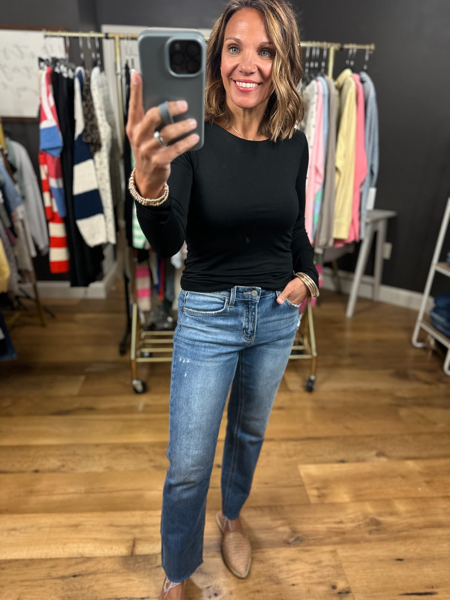 The Demi Double-Lined Long Sleeve Top-Long Sleeves-Wasabi & Mint-Anna Kaytes Boutique, Women's Fashion Boutique in Grinnell, Iowa