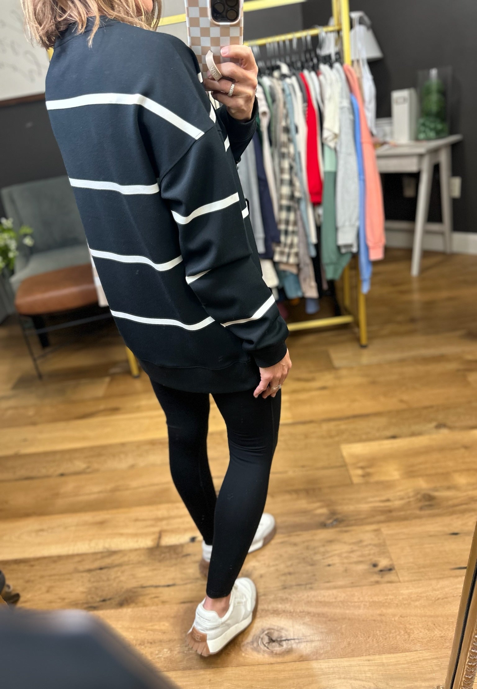 At My Level Striped Crew - Multiple Options-Thread & Supply-Anna Kaytes Boutique, Women's Fashion Boutique in Grinnell, Iowa