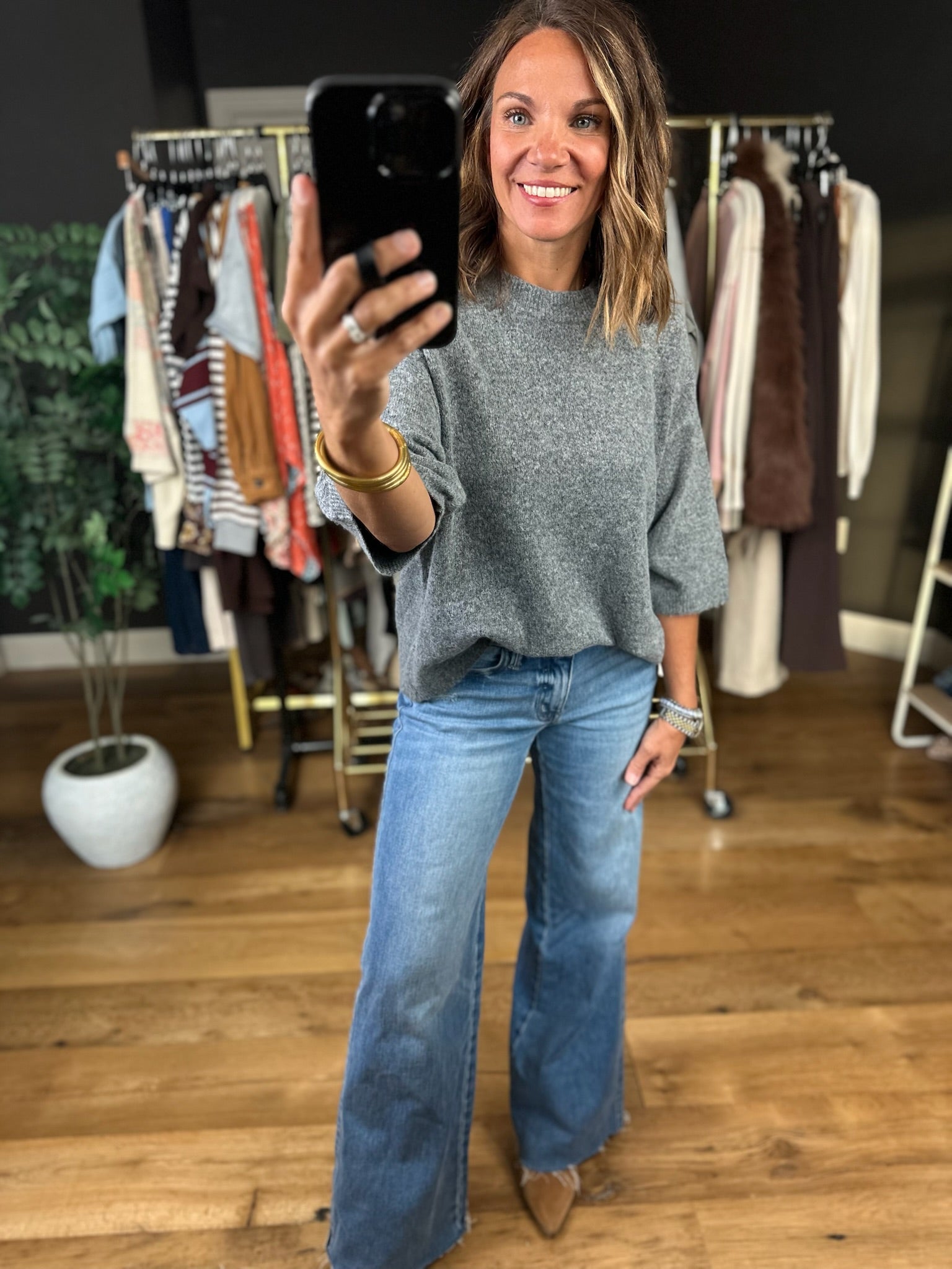 This Time Boxy Knit Sweater-Sweaters-Blu Pepper-Anna Kaytes Boutique, Women's Fashion Boutique in Grinnell, Iowa