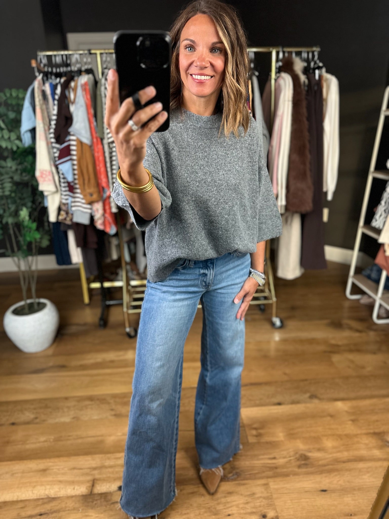 This Time Boxy Knit Sweater-Sweaters-Blu Pepper-Anna Kaytes Boutique, Women's Fashion Boutique in Grinnell, Iowa