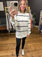 At My Level Striped Crew - Multiple Options-Thread & Supply-Anna Kaytes Boutique, Women's Fashion Boutique in Grinnell, Iowa