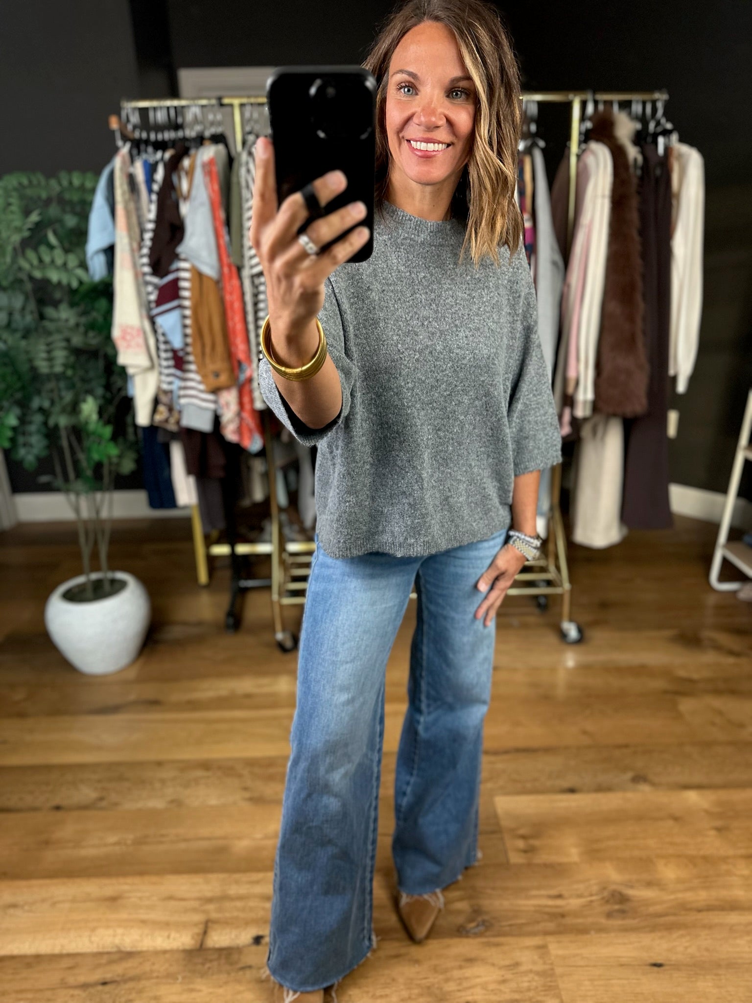 This Time Boxy Knit Sweater-Sweaters-Blu Pepper-Anna Kaytes Boutique, Women's Fashion Boutique in Grinnell, Iowa