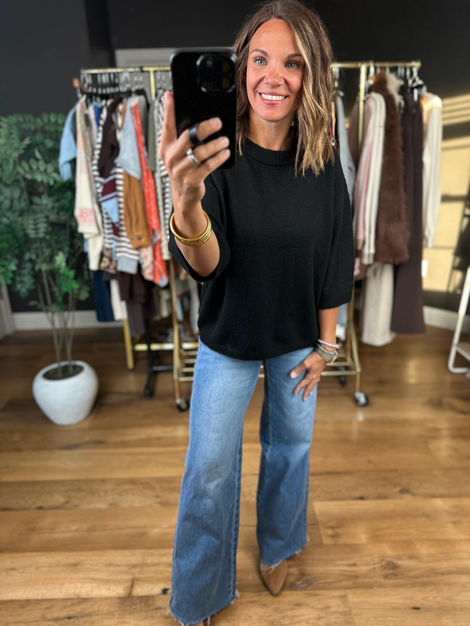 This Time Boxy Knit Sweater-Sweaters-Blu Pepper-Anna Kaytes Boutique, Women's Fashion Boutique in Grinnell, Iowa
