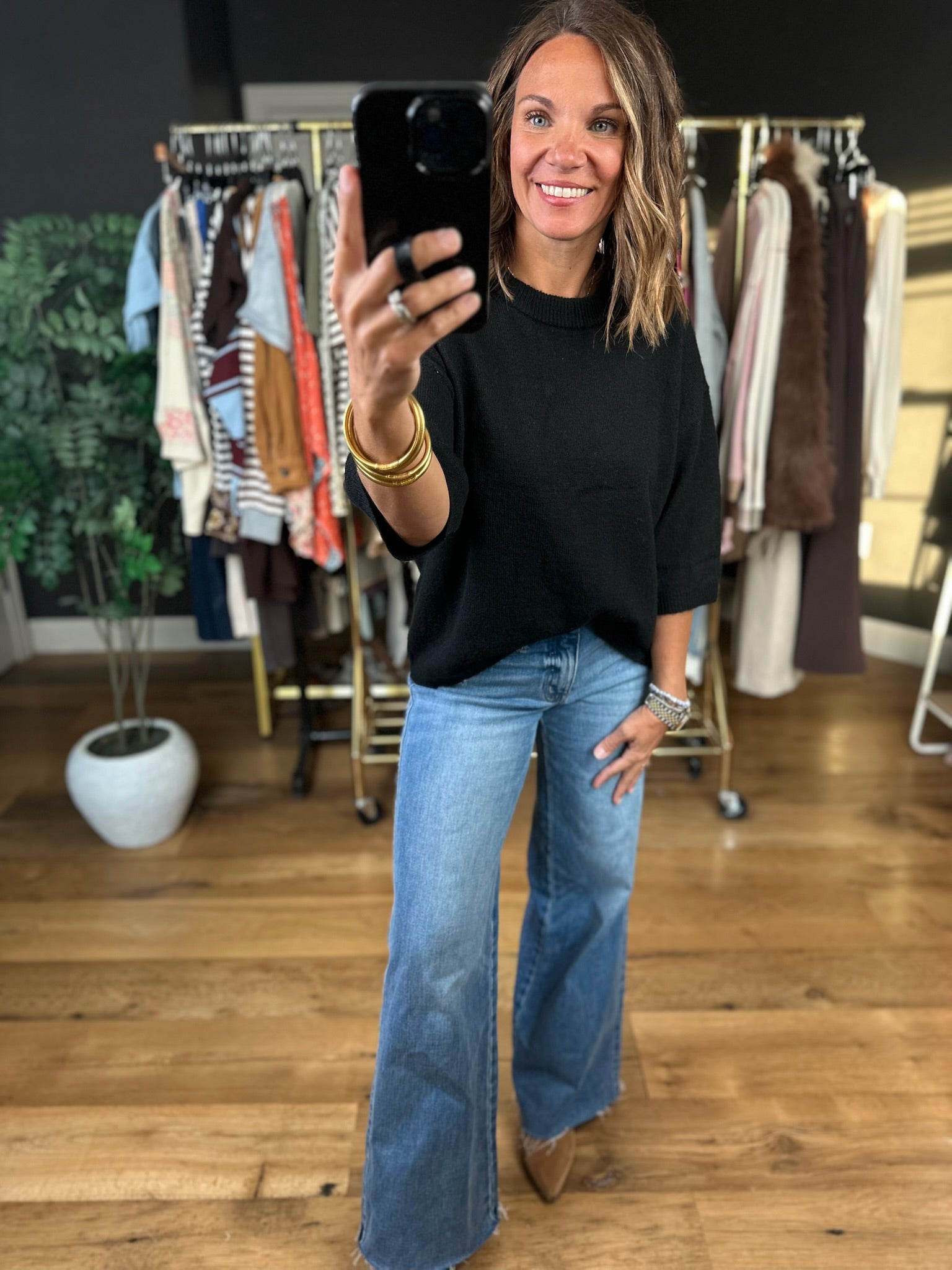 This Time Boxy Knit Sweater-Sweaters-Blu Pepper-Anna Kaytes Boutique, Women's Fashion Boutique in Grinnell, Iowa