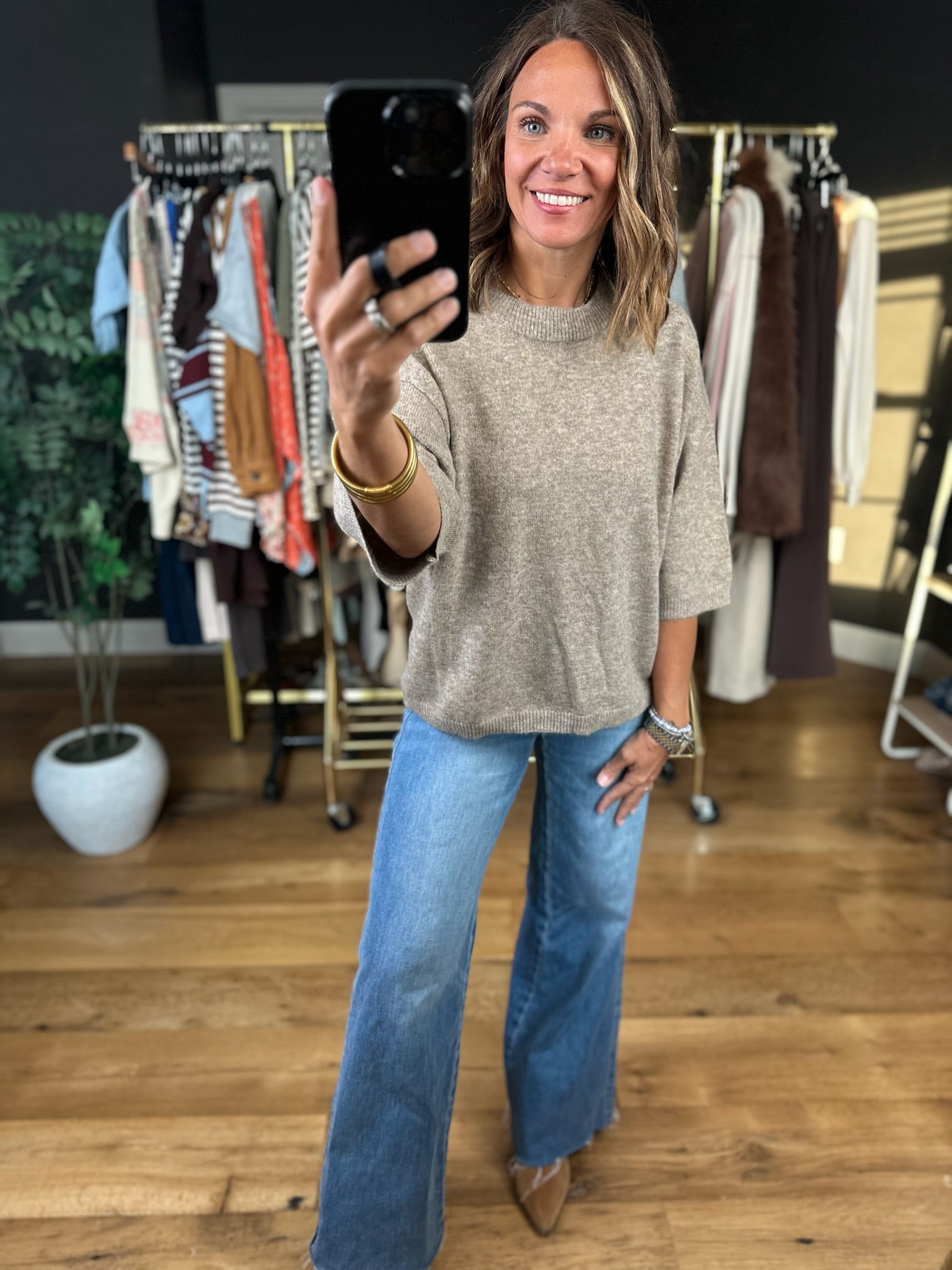 This Time Boxy Knit Sweater-Sweaters-Blu Pepper-Anna Kaytes Boutique, Women's Fashion Boutique in Grinnell, Iowa