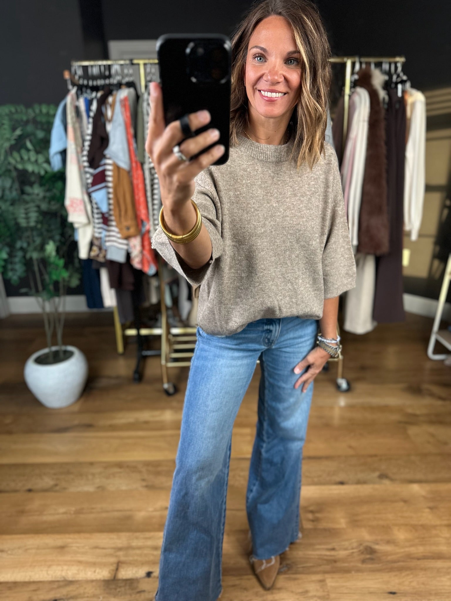 This Time Boxy Knit Sweater-Sweaters-Blu Pepper-Anna Kaytes Boutique, Women's Fashion Boutique in Grinnell, Iowa