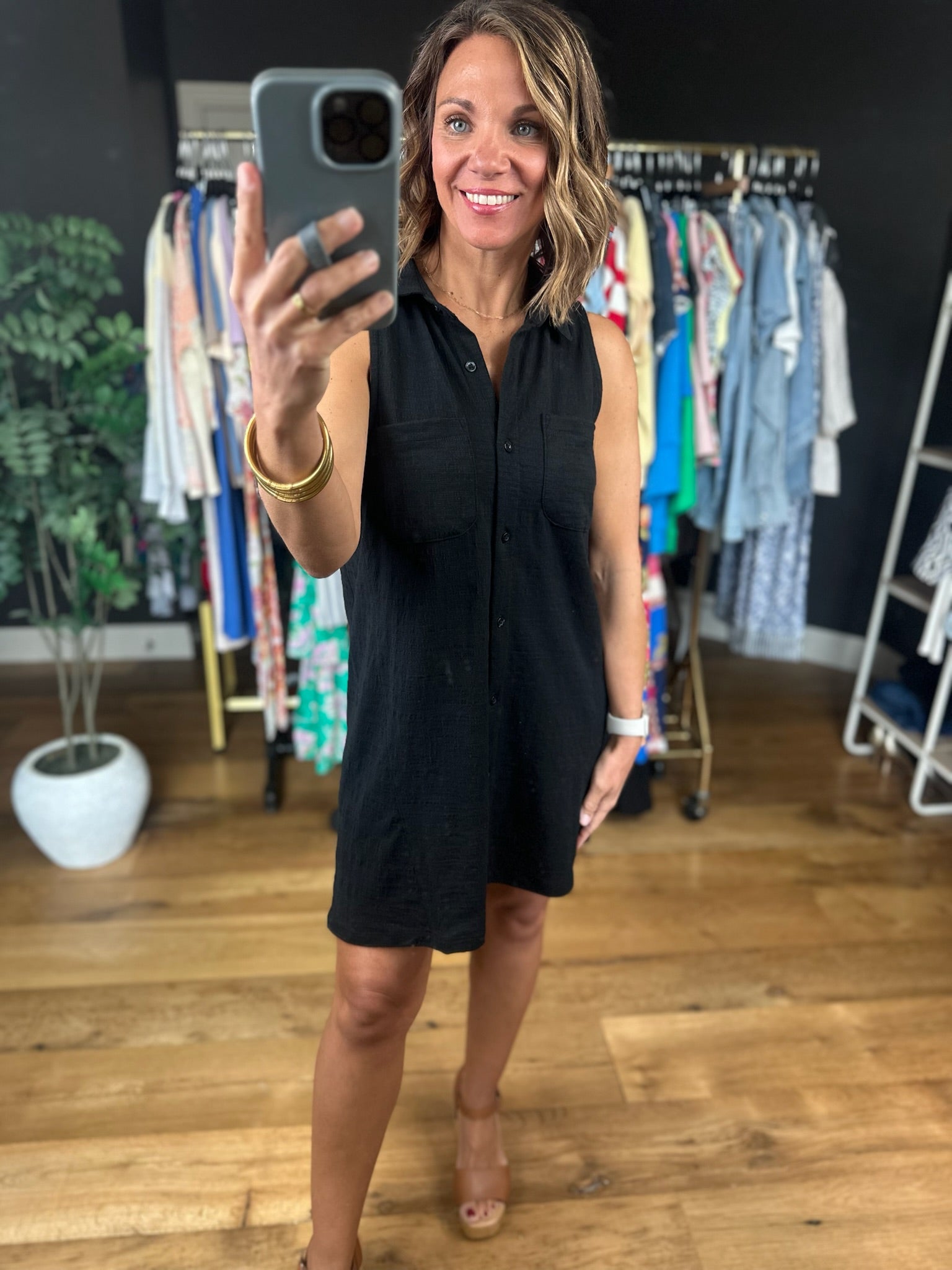 Z Supply New Light Textured Mini Dress-Dresses-Z Supply-Anna Kaytes Boutique, Women's Fashion Boutique in Grinnell, Iowa
