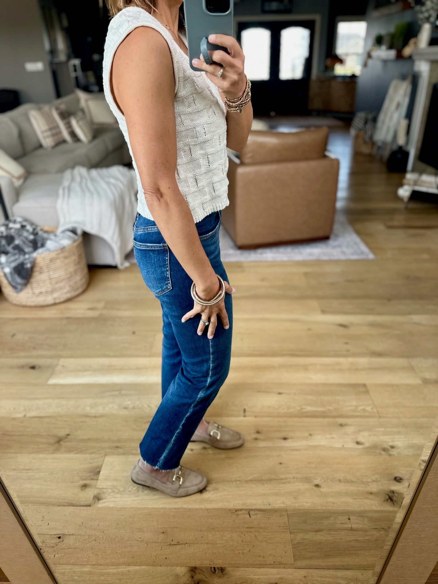 For The Cover Knit Sweater Vest-Sweaters-By Together-Anna Kaytes Boutique, Women's Fashion Boutique in Grinnell, Iowa