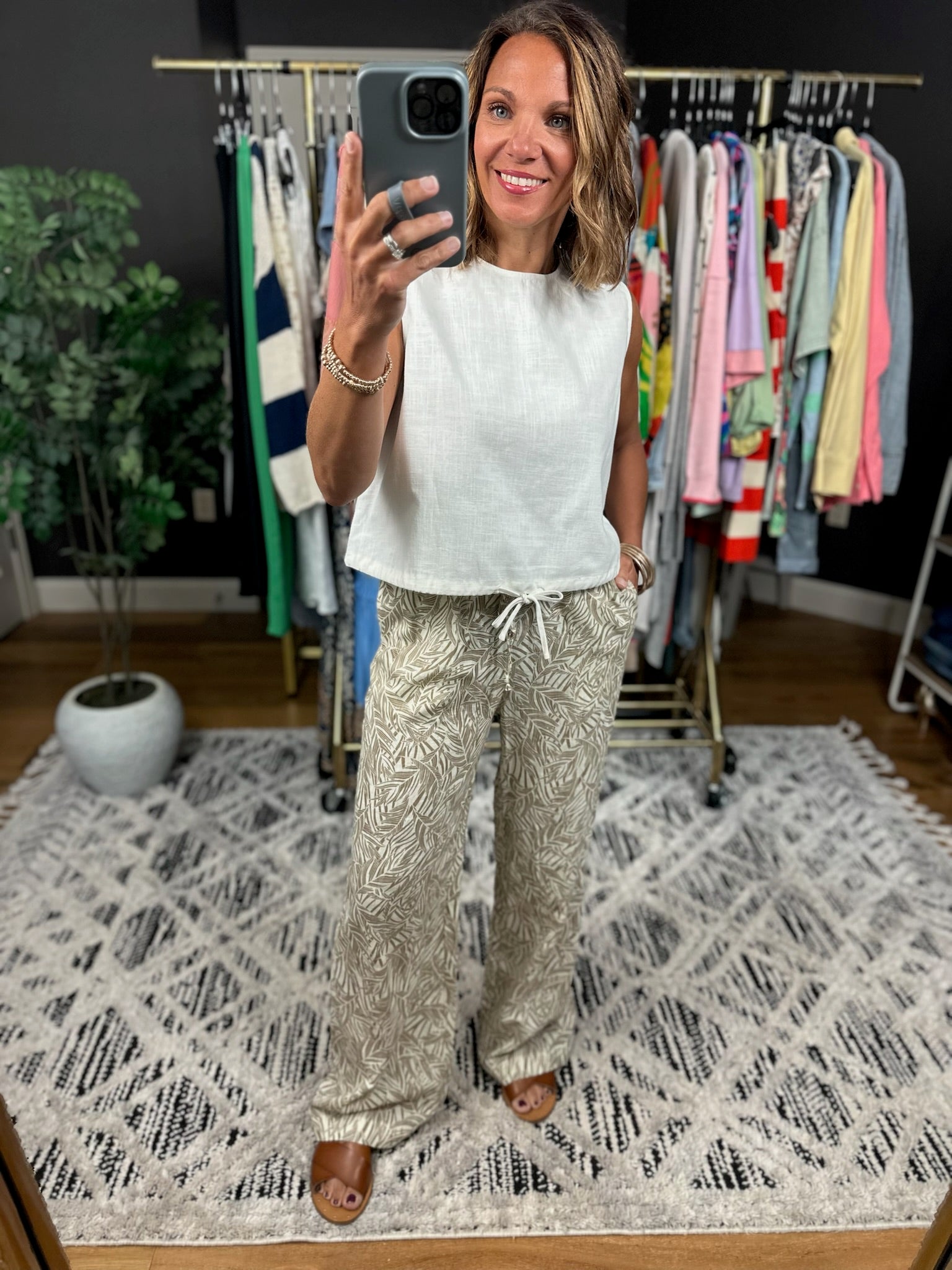 The Isla Wide-Leg Patterned Pant-Pants-Staccato-Anna Kaytes Boutique, Women's Fashion Boutique in Grinnell, Iowa