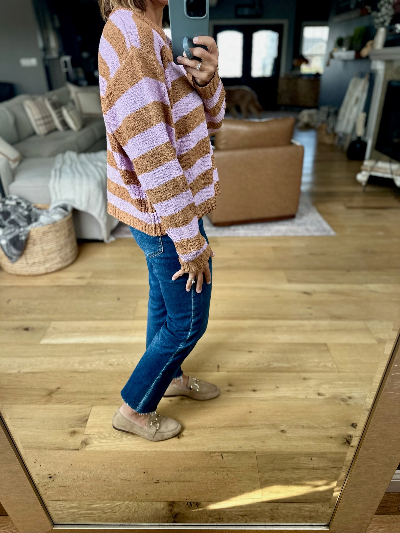 My Personal Fall Striped Knit Top-Wishlist-Anna Kaytes Boutique, Women's Fashion Boutique in Grinnell, Iowa