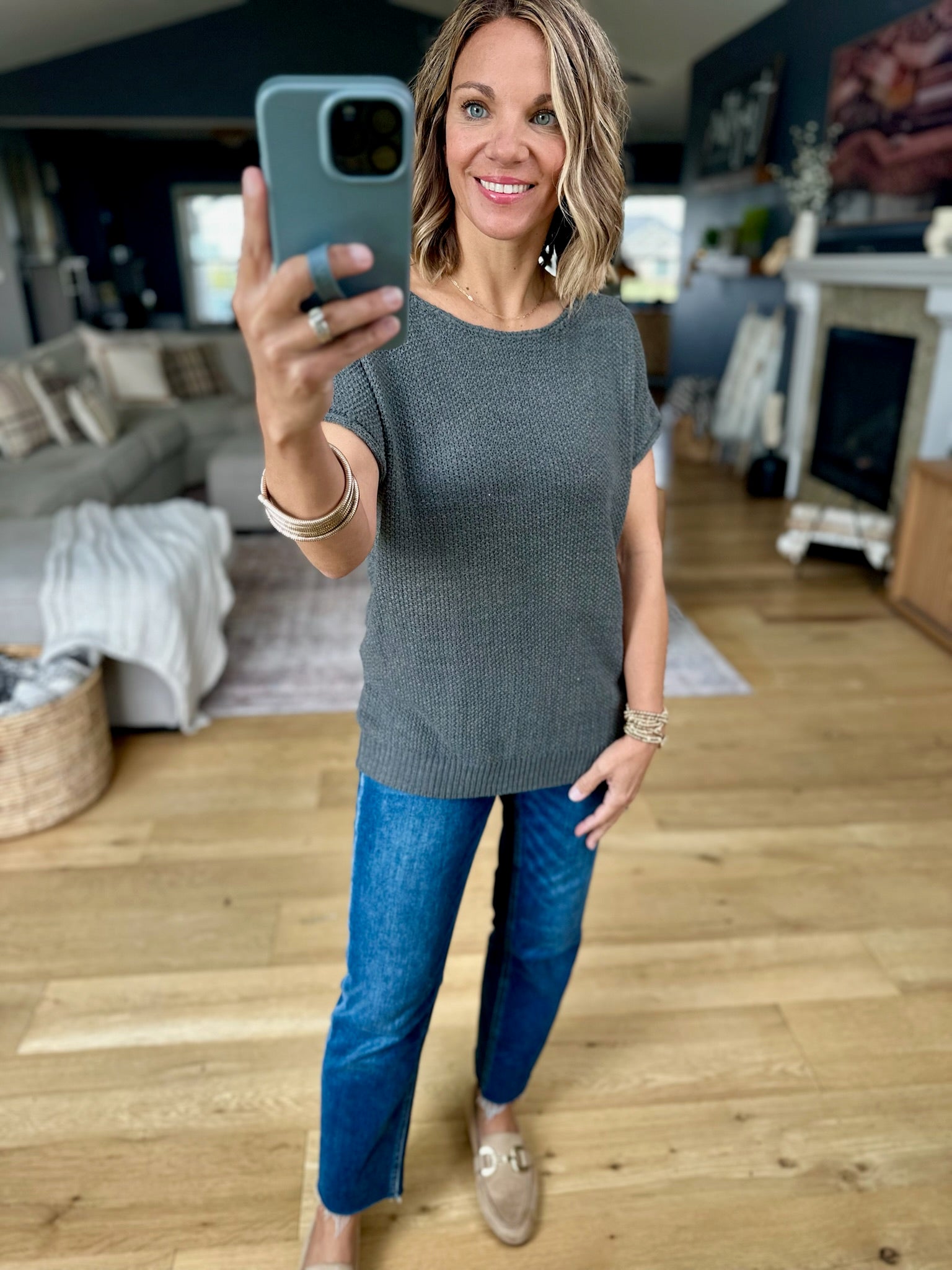 Should Be Me Short Sleeve Knit Top-Staccato-Anna Kaytes Boutique, Women's Fashion Boutique in Grinnell, Iowa