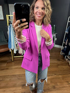 Caring Heart Pocket Blazer - Mulberry-Skies Are Blue-Anna Kaytes Boutique, Women's Fashion Boutique in Grinnell, Iowa