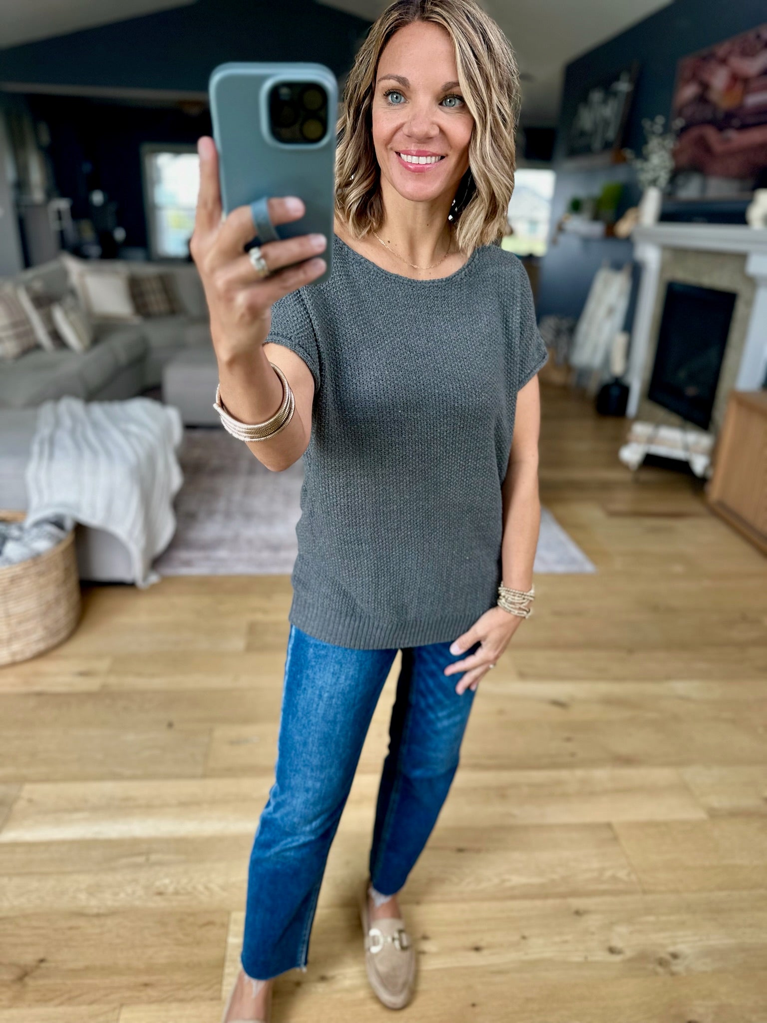 Should Be Me Short Sleeve Knit Top-Staccato-Anna Kaytes Boutique, Women's Fashion Boutique in Grinnell, Iowa