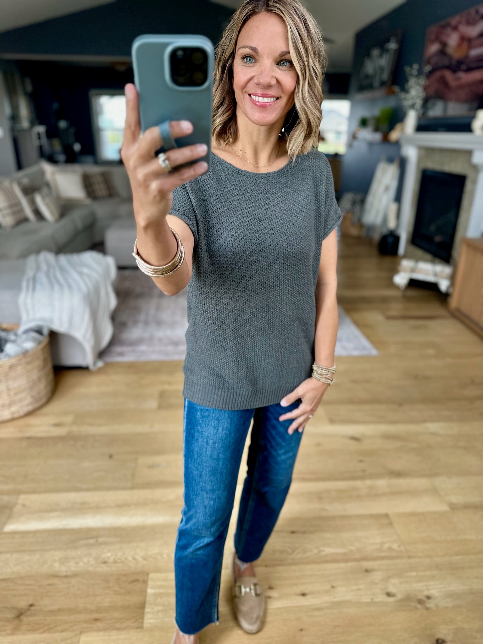 Should Be Me Short Sleeve Knit Top-Staccato-Anna Kaytes Boutique, Women's Fashion Boutique in Grinnell, Iowa