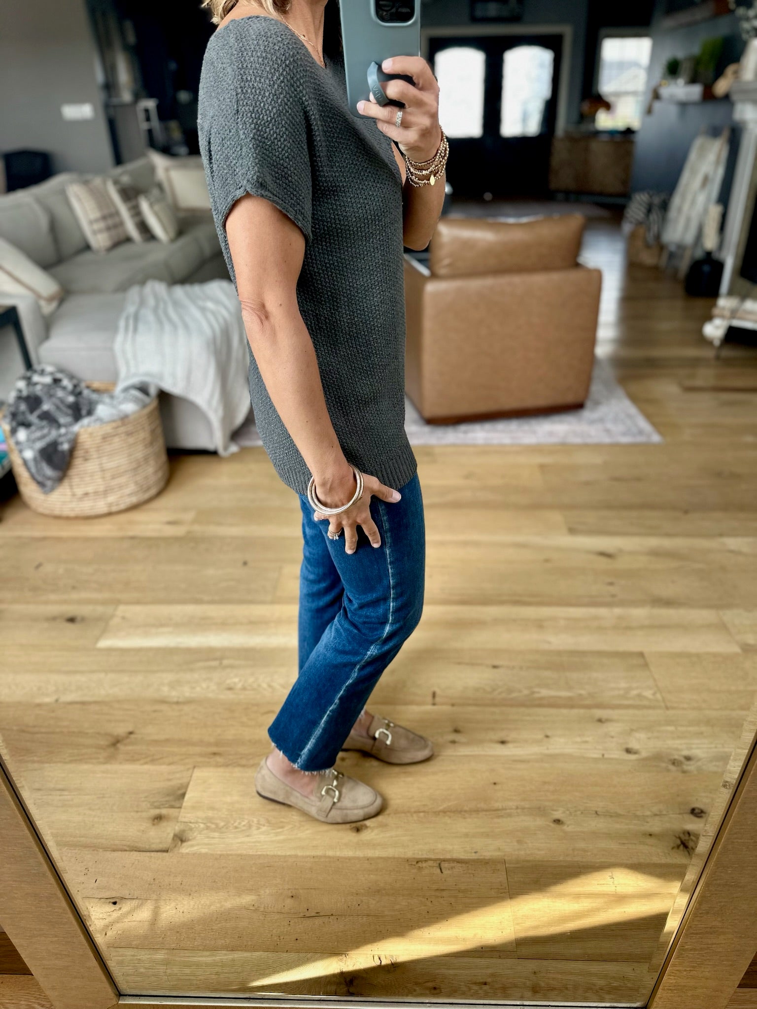 Should Be Me Short Sleeve Knit Top-Staccato-Anna Kaytes Boutique, Women's Fashion Boutique in Grinnell, Iowa