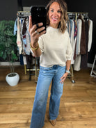 She's An Icon Bubble Sweater-Short Sleeves-She & Sky-Anna Kaytes Boutique, Women's Fashion Boutique in Grinnell, Iowa