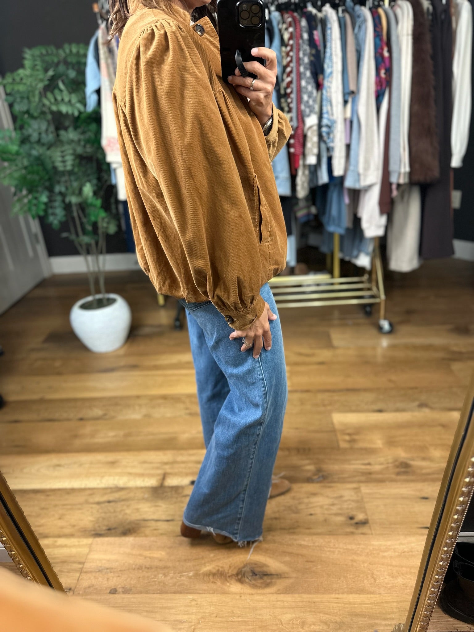 Hear My Fall Corded Jacket-Jackets-Umgee-Anna Kaytes Boutique, Women's Fashion Boutique in Grinnell, Iowa