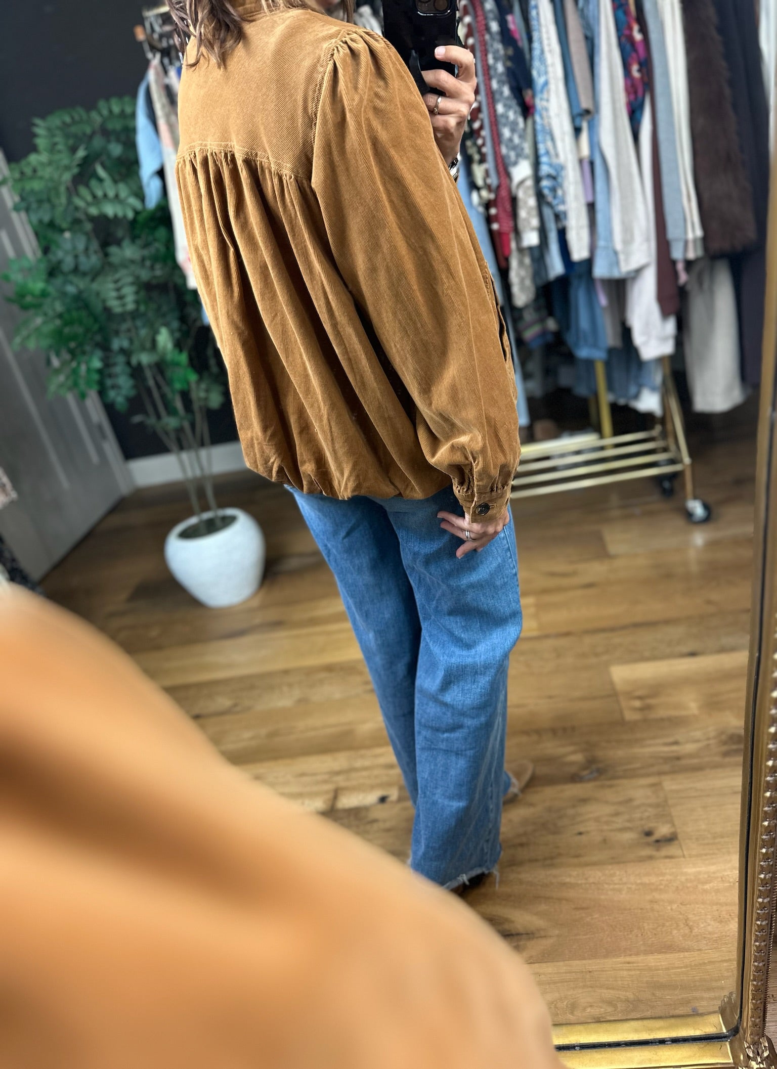 Hear My Fall Corded Jacket-Jackets-Umgee-Anna Kaytes Boutique, Women's Fashion Boutique in Grinnell, Iowa