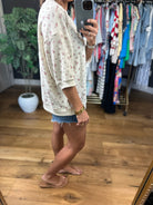 Take It Easy Floral Top-Short Sleeves-Blu Pepper-Anna Kaytes Boutique, Women's Fashion Boutique in Grinnell, Iowa
