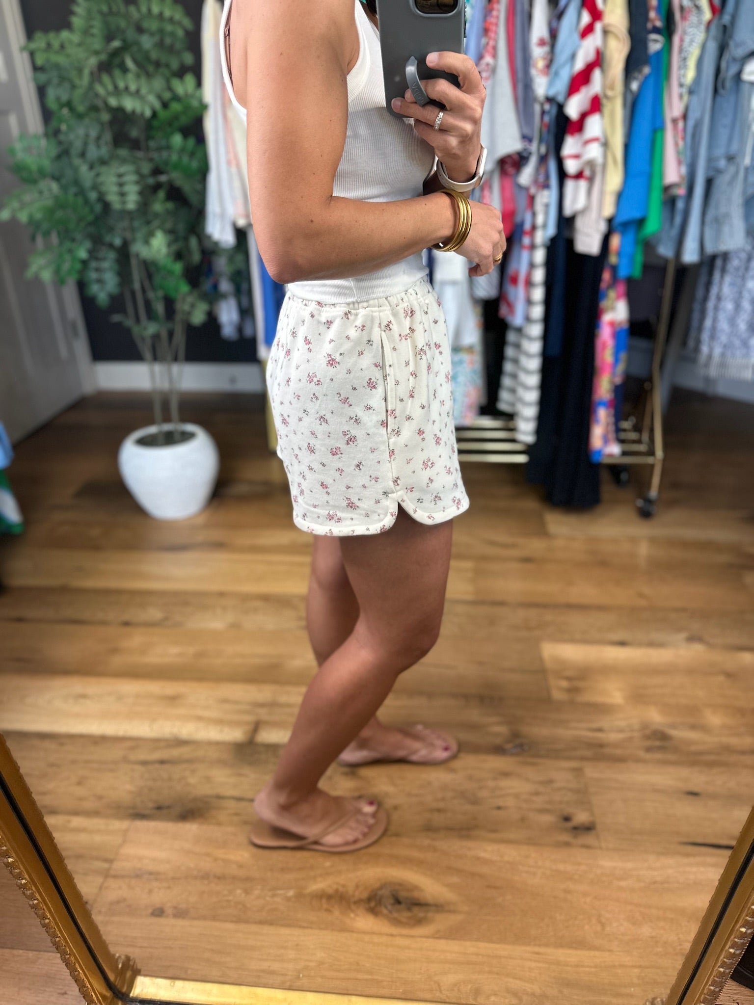Take It Easy Floral Elastic-Waist Shorts-Shorts-Blu Pepper-Anna Kaytes Boutique, Women's Fashion Boutique in Grinnell, Iowa