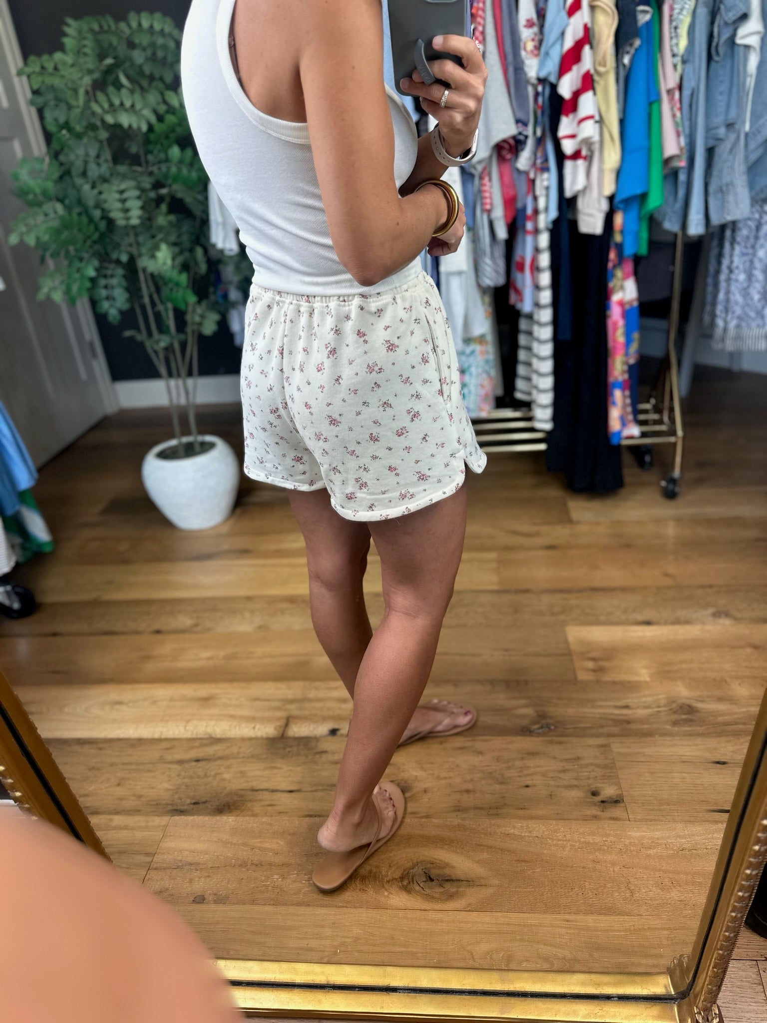 Take It Easy Floral Elastic-Waist Shorts-Shorts-Blu Pepper-Anna Kaytes Boutique, Women's Fashion Boutique in Grinnell, Iowa