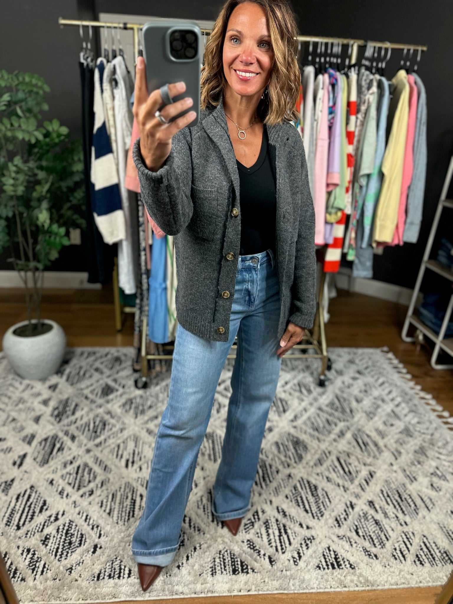 Making Time Button Cardigan-Sweaters-Staccato-Anna Kaytes Boutique, Women's Fashion Boutique in Grinnell, Iowa