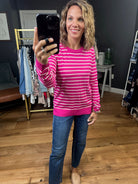 Latest News Striped Lightweight Crewneck Sweater - Multiple Options-Staccato-Anna Kaytes Boutique, Women's Fashion Boutique in Grinnell, Iowa