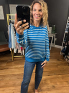 Latest News Striped Lightweight Crewneck Sweater - Multiple Options-Staccato-Anna Kaytes Boutique, Women's Fashion Boutique in Grinnell, Iowa