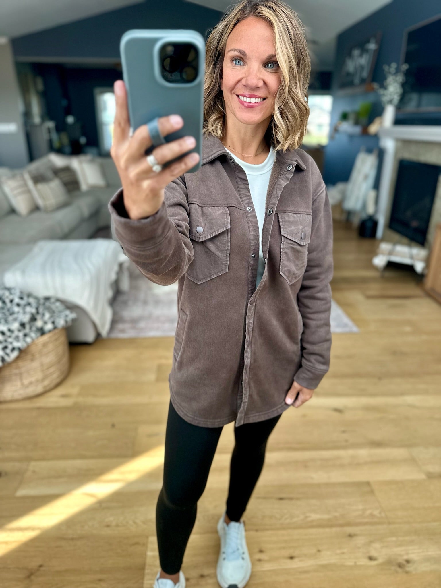 The Right Direction Pocket Shacket-Mono B-Anna Kaytes Boutique, Women's Fashion Boutique in Grinnell, Iowa